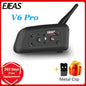 Bluetooth Motorcycle Helmet Intercom Headset 1200m Waterproof for 6 Riders
