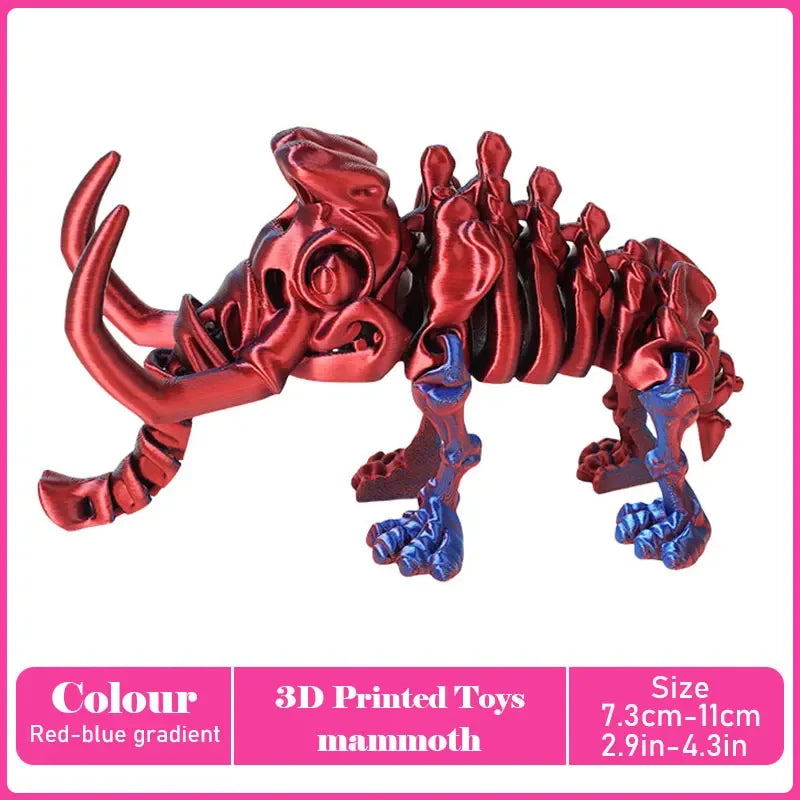 3D Printed Tyrannosaurus Rex Dinosaur Model Jointed Movable Realistic Decor