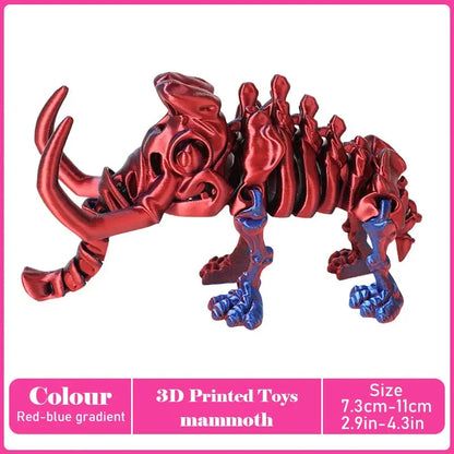 3D Printed Tyrannosaurus Rex Dinosaur Model Jointed Movable Realistic Decor
