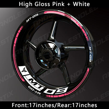 Reflective Motorcycle Wheel Sticker Hub Decal Rim Stripe Tape for YAMAHA MT-09