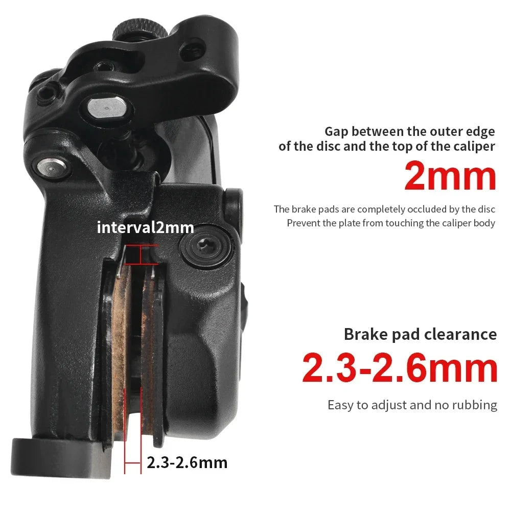 TANKE Line Pulling Oil Pressure Calipers Hydraulic Disc Brake  Road Bike Brake Set RUSH Front Rear 160MM Scooter Bicycle Parts-EXPROTAS