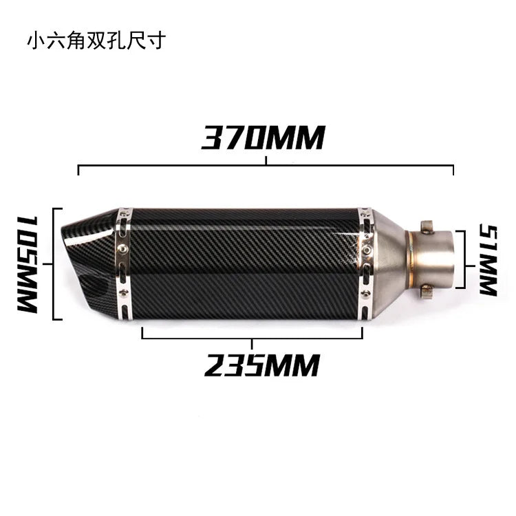 51mm Escape Moto Tube Motorcycle Exhaust Muffler with Db Killer-EXPROTAS