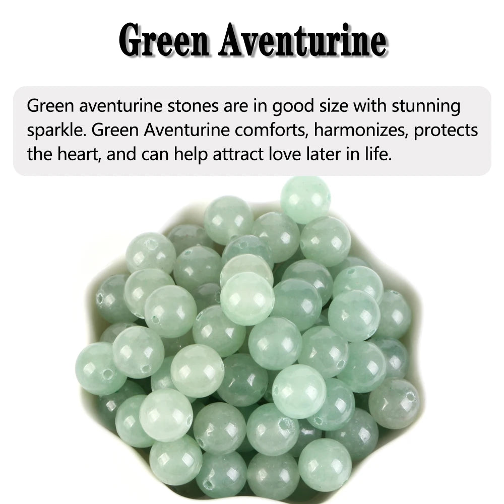Natural Stone Beads 4-12MM Round Loose Gemstone for DIY Jewelry Making
