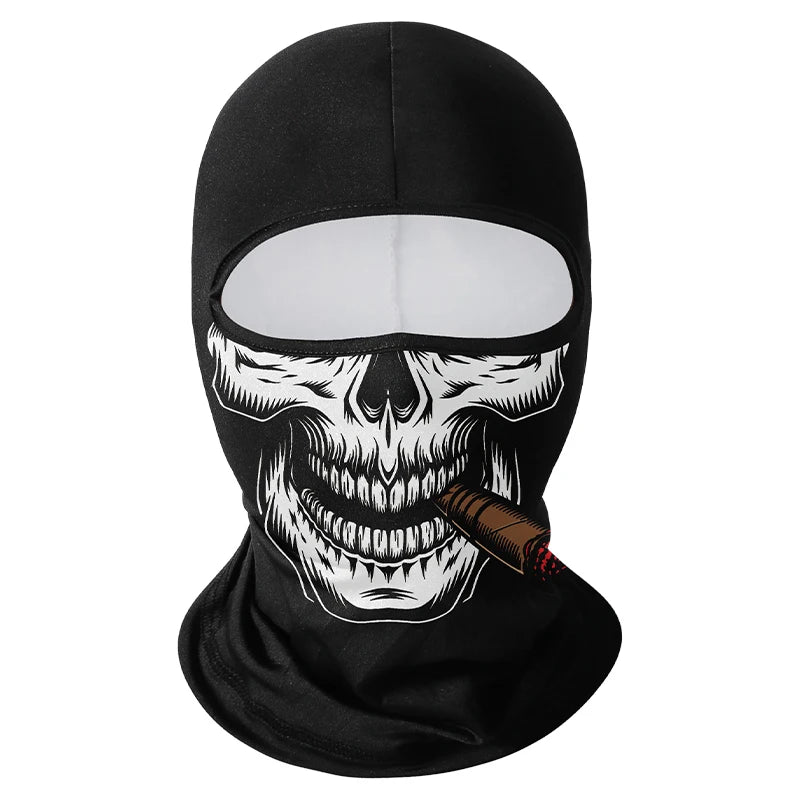 Motorcycle Balaclava Windproof Skull Full Face Mask Neck Liner Ski