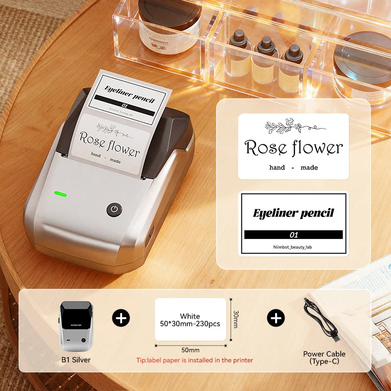 Niimbot B1 Portable Thermal Label Printer Mini Bluetooth Sticker Maker