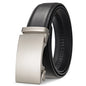 Automatic Buckle Belt Leather Ratchet Adjustable Men Black Brown Strap