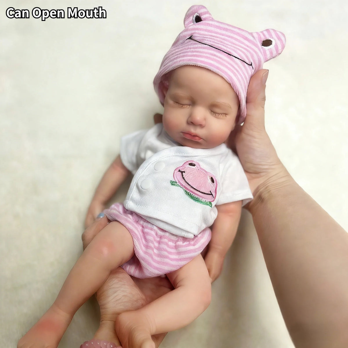 Loulou Doll Baby Full Silicone Reborn Open Mouth Soft Body Girl Toys