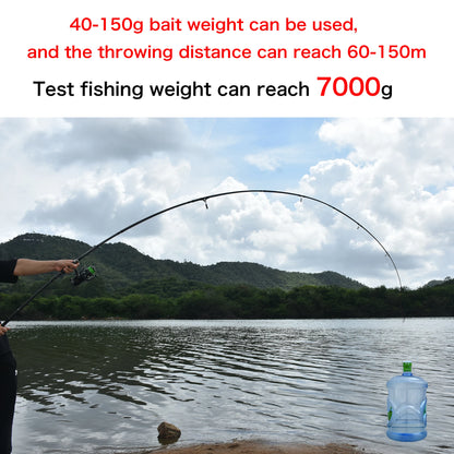 BIUTIFU 2Tips Carp Rod 30T Carbon 3–4.2m 3.5lb Travel Shore Casting Pole
