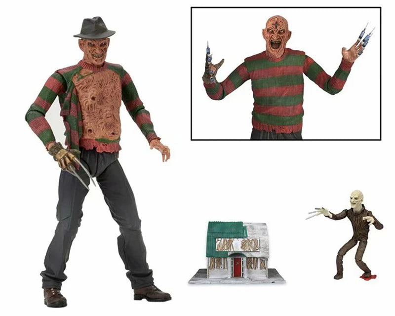 NECA Freddy Krueger Action Figure Collectible Model Toy Halloween Christina Horror Decoration Gift Move Figure-EXPROTAS