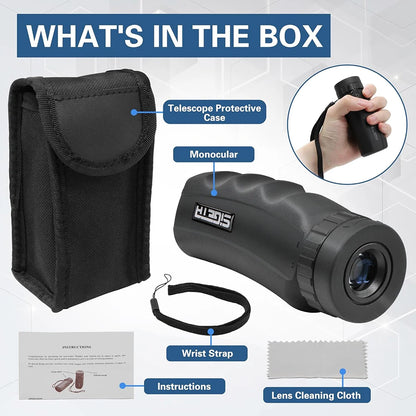 8x25 HD Monocular Telescope Waterproof Pocket Scope Bird Watching Hiking