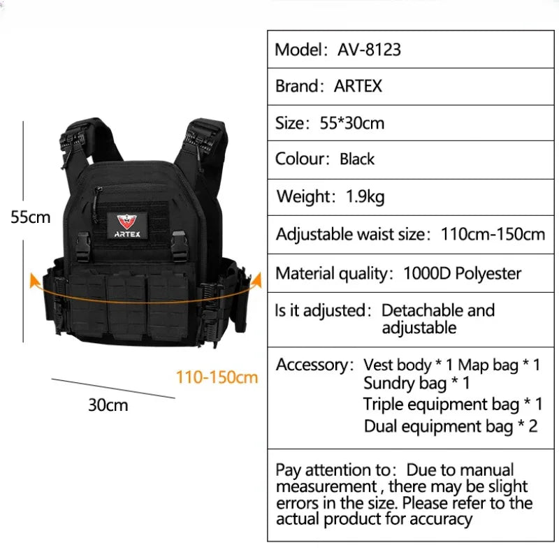 Ranger Green Carrier Vest Quick Release Molle Tactical Security Plate