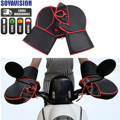 Motorcycle Gloves Waterproof Handlebar Muffs Winter Warm Scooter Hand Covers