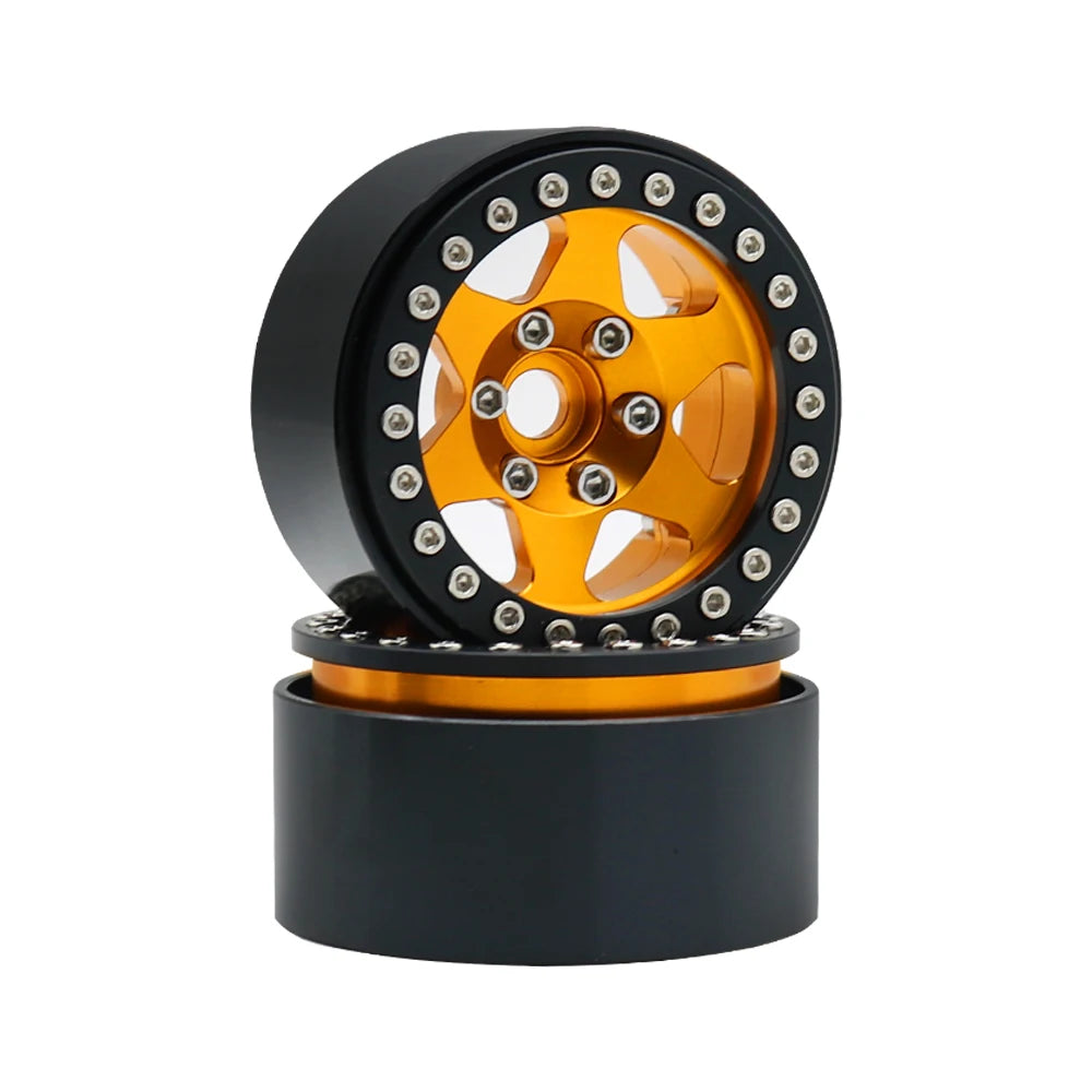 1.9" Metal 6-Spoke Beadlock Wheel Rim for 1/10 RC Crawler TRX4 SCX10 Capra D90 - EXPROTAS