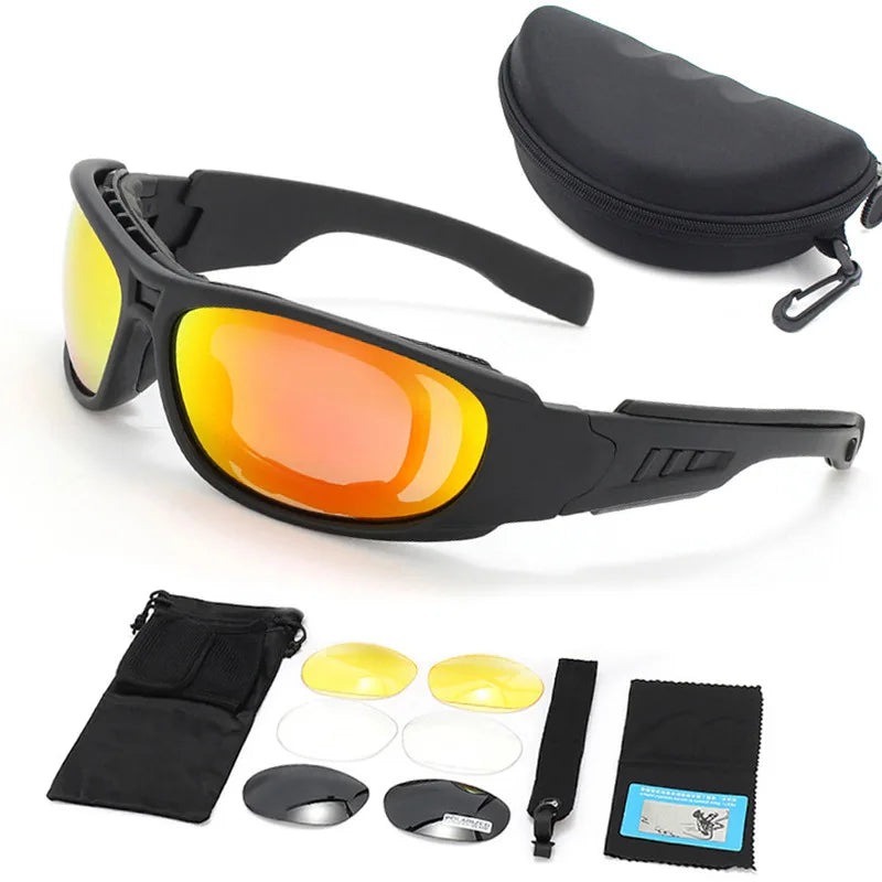 Goggles Lens Tactical Airsoft Shooting Glasses Windproof Military UV Protection