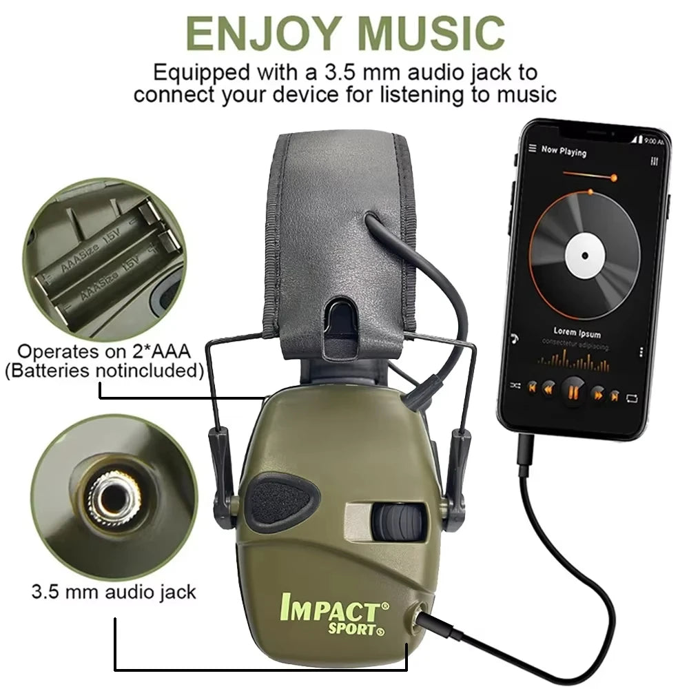 Hearing Protector Electronic Tactical Shooting Earmuffs Active Anti-noise