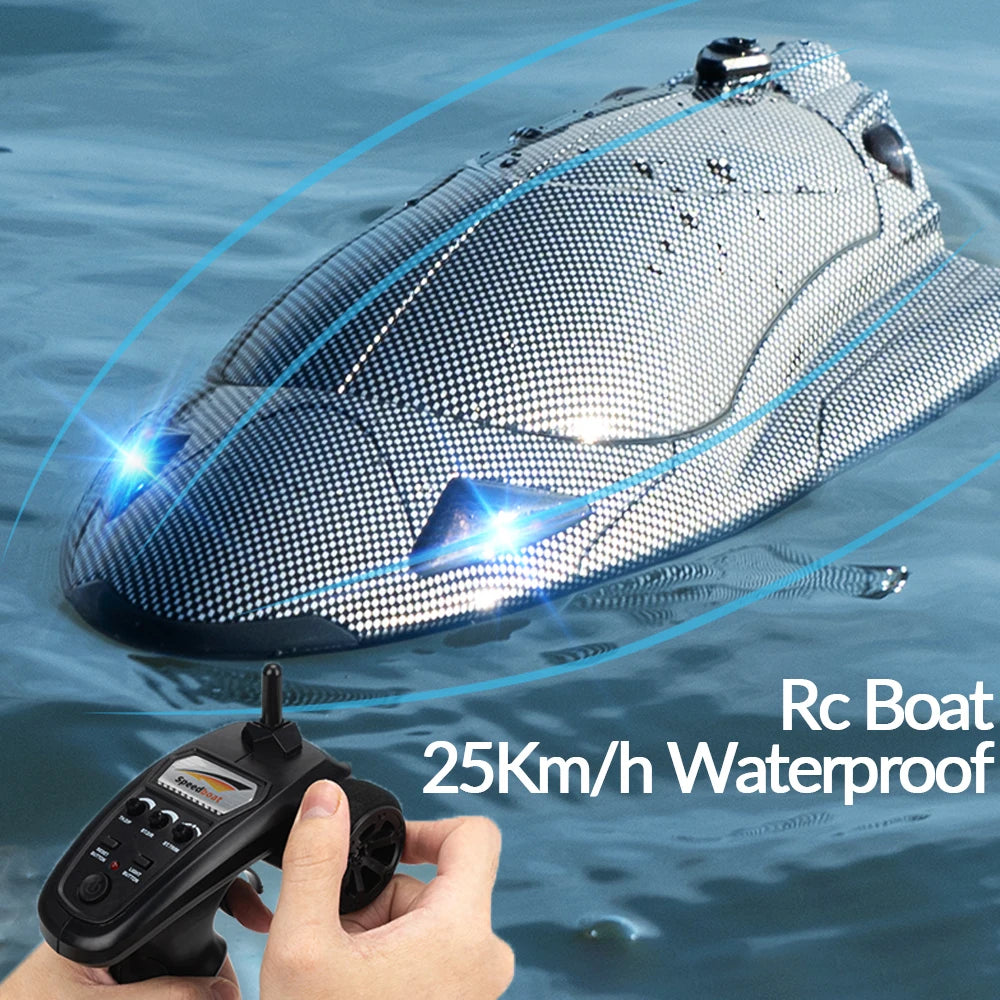 Rc Boat High Speed Racing Ship 25Km/h Waterproof Rechargeable Model Electric Radio Remote Control Speedboat Toys for Boys Gift-EXPROTAS