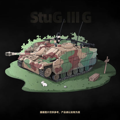 WW2 German StuG III G Sturmgeschütz 40 Tank Building Blocks Military Model Gift