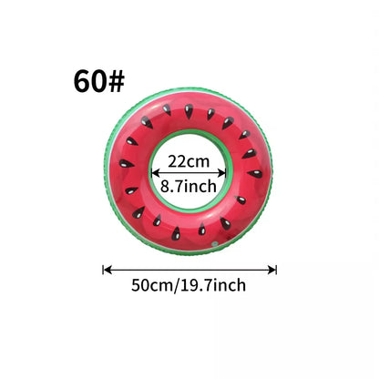 1PC Watermelon Inflatable Swim Ring, Adult Pool Float, Thickened PVC Floats, Summer Beach Water Toy Pool Party Ring