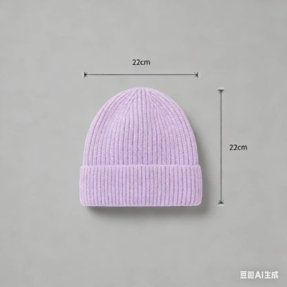 Winter Wool Knitted Beanie Hat Men Women Warm Cap Unisex Skull Cap