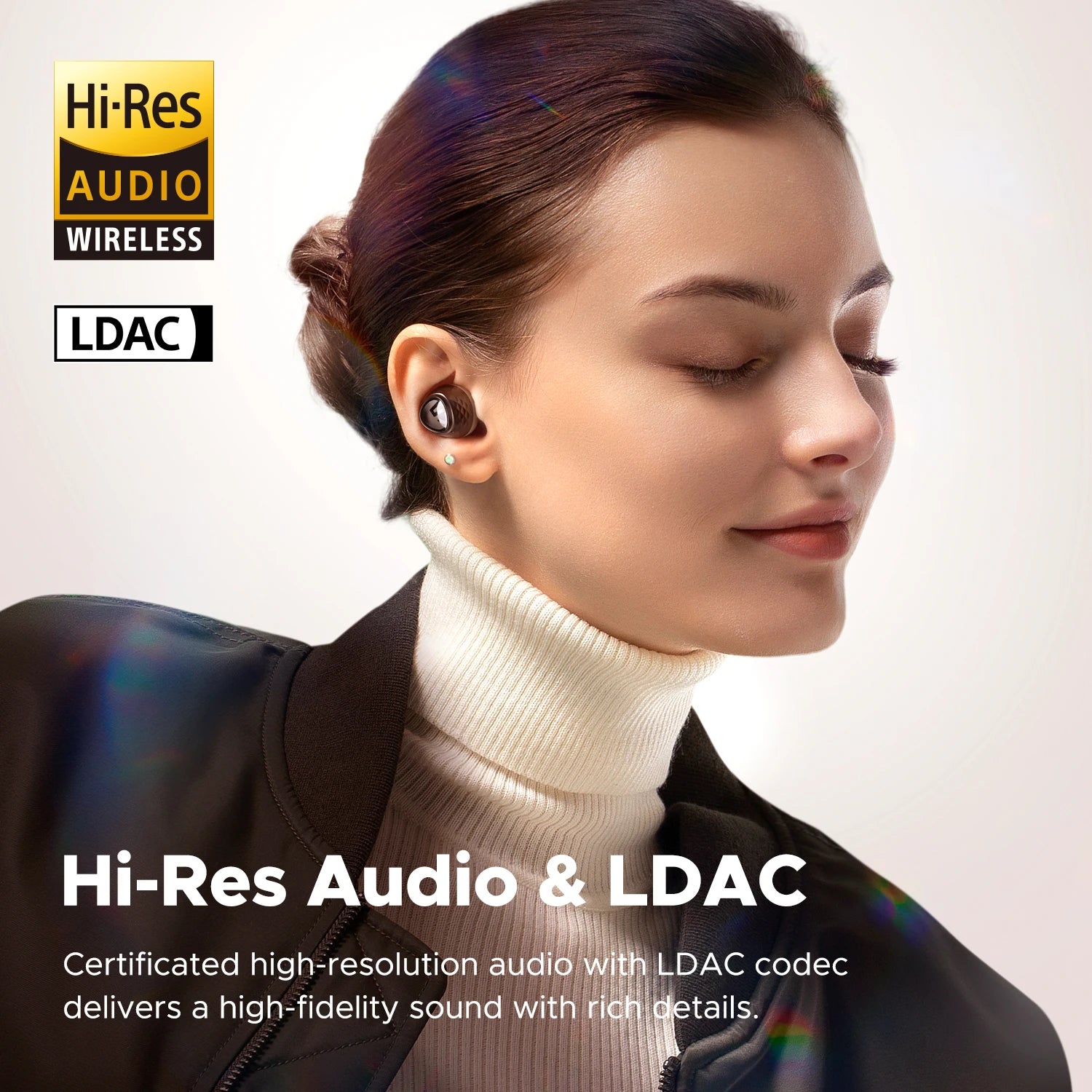 SoundPEATS Engine4 Hi-Res Bluetooth 5.3 Wireless Earbuds with LDAC, Coaxial Dual Dynamic Drivers for Stereo Sound, Total 43 Hrs-EXPROTAS