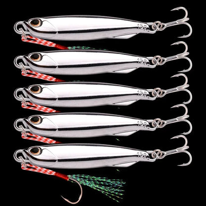 10pcs Fishing Lure Metal Jig Baits Sea Saltwater Casting Tackle 7g-80g