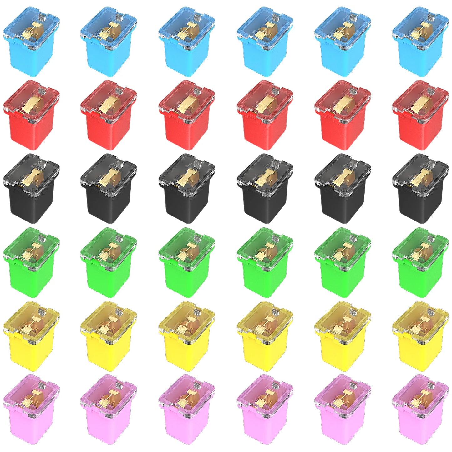36PCS Low Profile Box Fuse Assortment Automotive Micro Car Fuses