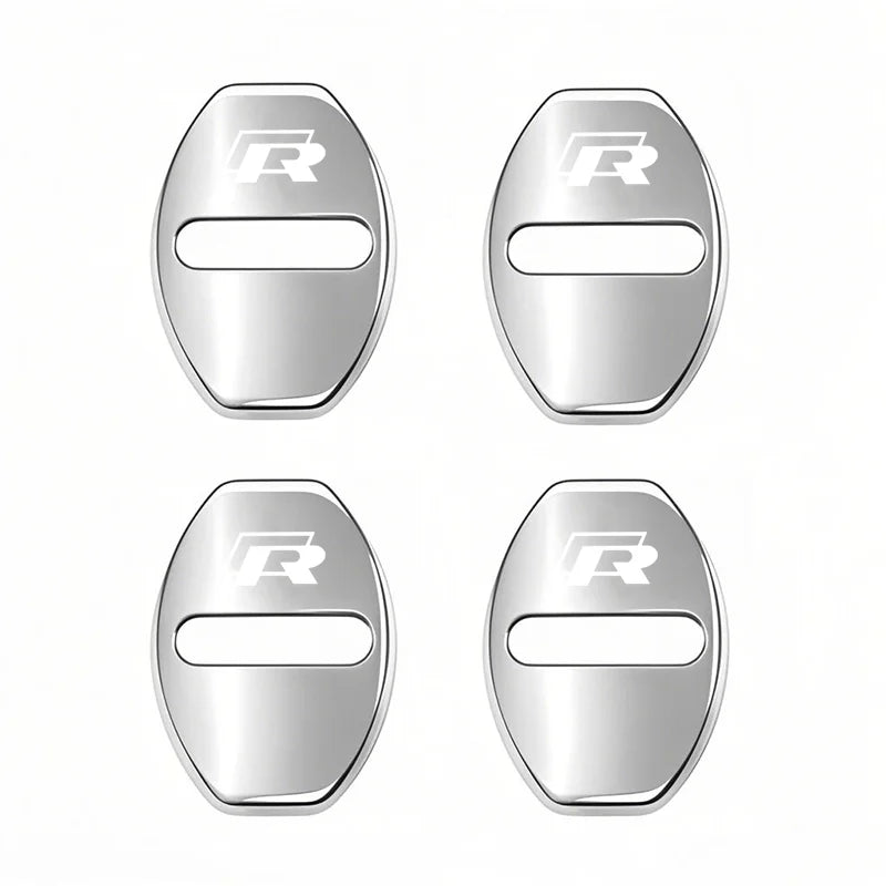 4Pcs Car Door Lock Cover Protective Buckle Sticker for VW Golf MK6