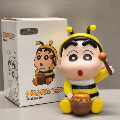 Crayon Shin-chan with Nohara Shiro Bee 10cm Anime Action Figure Model Toy
