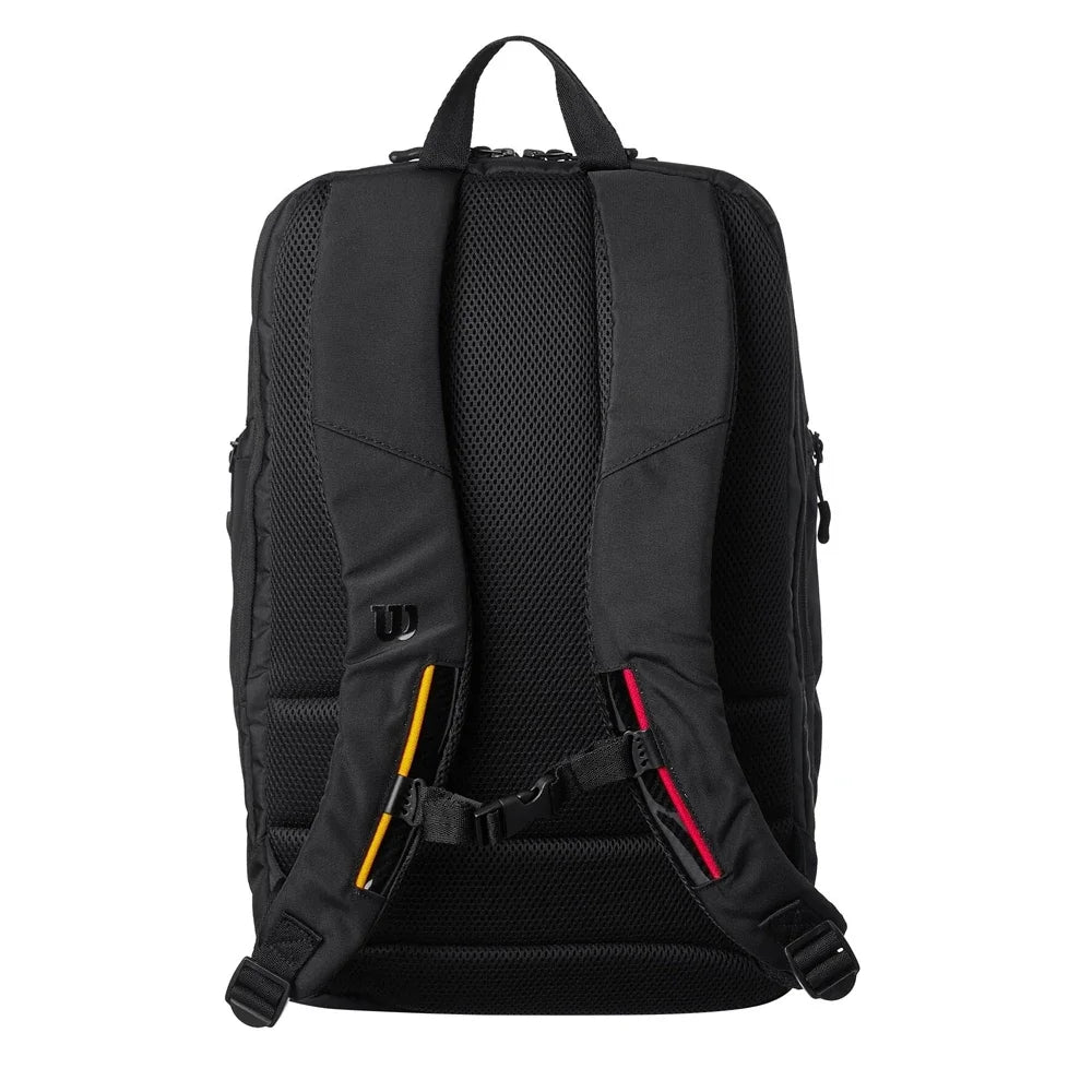 Wilson Roger Federer Tennis Bag Black Pro Staff V13 Super Tour Team Tennis Backpack For 2 Racquets With Isolation Compartmen-EXPROTAS