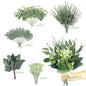 50/90PCS Artificial Eucalyptus Flowers Home Decor Fake Leaf Green Stems