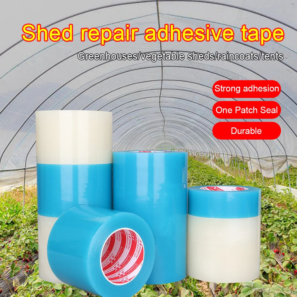 Greenhouse Tape 50M Waterproof Repair Adhesive Polythene Blue 0.15mm