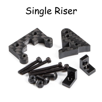 HooCrawler Carbon Rear Upper Link Riser Single Dual 1/10 RC Capra F9 Portal Axle
