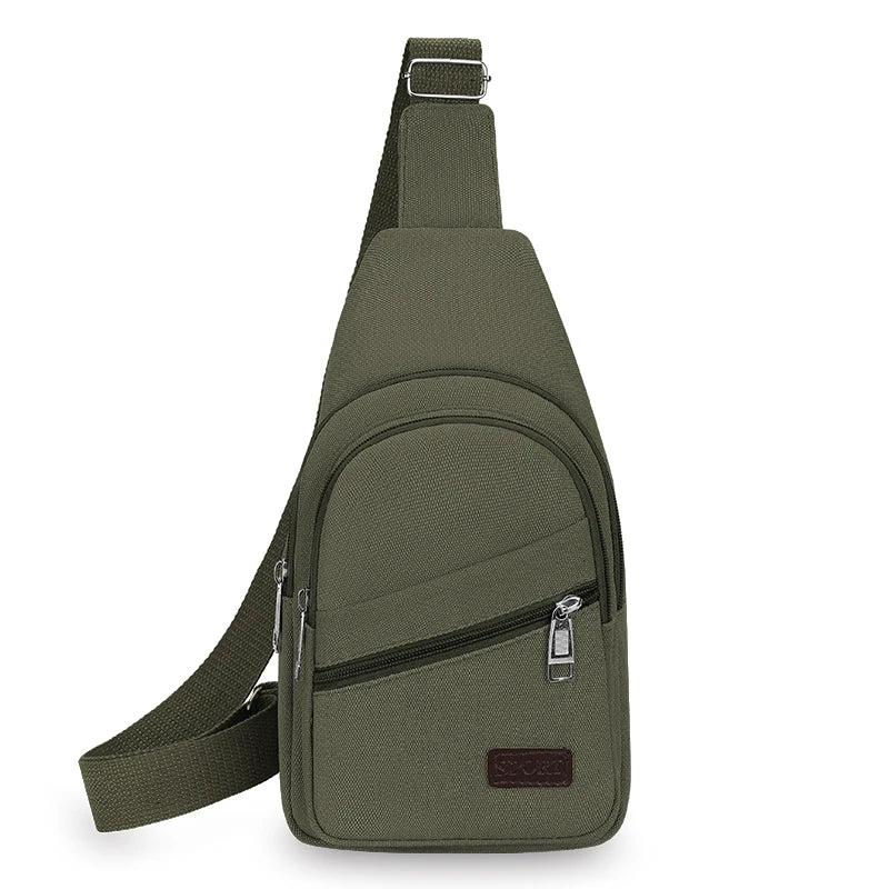 Men's Chest Bag Crossbody Sling Outdoor Travel Pack Waterproof Multi Pocket