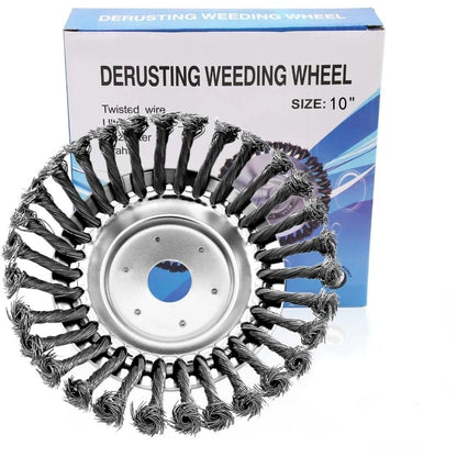 Weed Brush Trimmer Head Steel Wire Wheel Universal Garden Parts 6/8/10 Inch