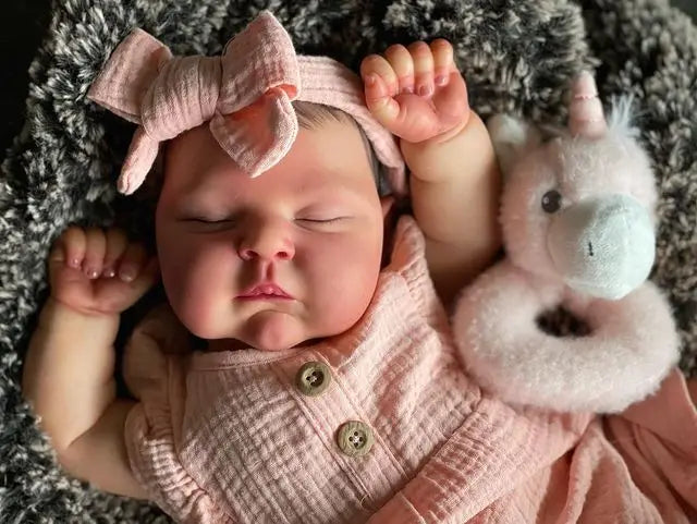 NPK 50CM Soft Body Baby Girl Reborn Peaches Doll with 3D Skin Multiple Layers Painting with Hand painted hair Doll-EXPROTAS