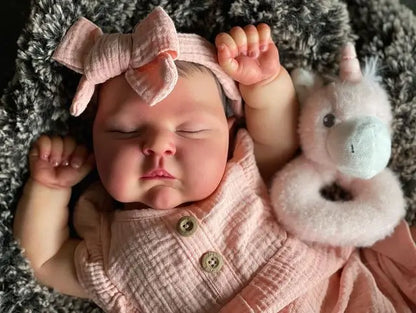 NPK 50CM Soft Body Baby Girl Reborn Peaches Doll with 3D Skin Multiple Layers Painting with Hand painted hair Doll-EXPROTAS