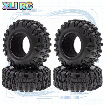 4Pcs Rubber Tire 2.2" for 1/10 RC Crawler Axial SCX10 TRX4 Wheels