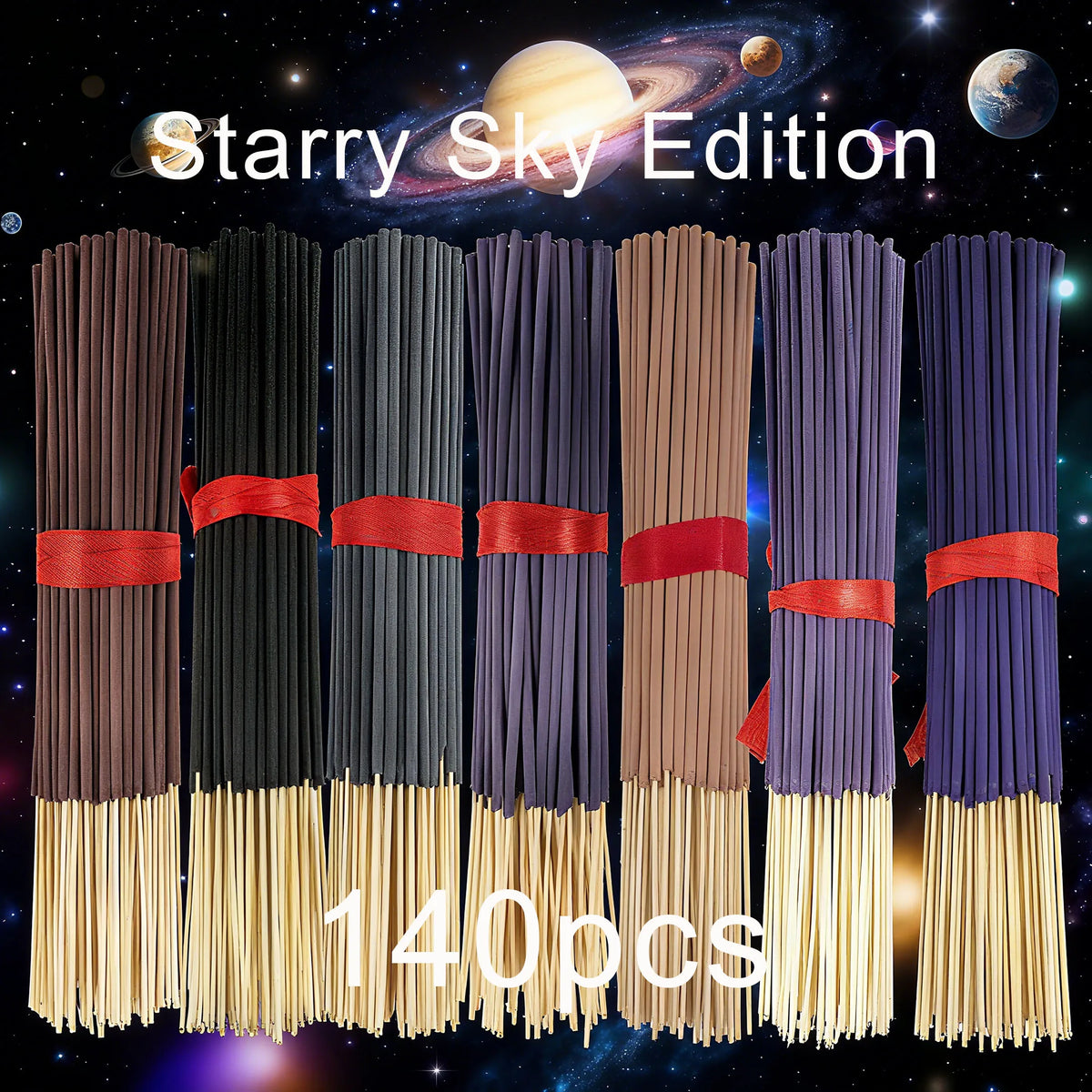 140 Incense Sticks Set with 20 Sticks Each - Rose, Lavender, Sandalwood