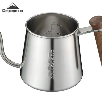 CAMPINGMOON Coffee Hand Pot 304 Stainless Steel Gooseneck Outdoor Kettle Pot