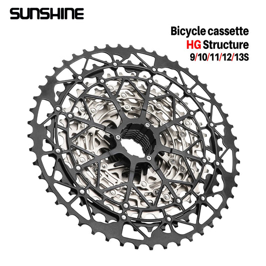 SUNSHINE Ultralight MTB Bike Cassette HG 9–13 Speed Carbon Steel Sprocket - EXPROTAS