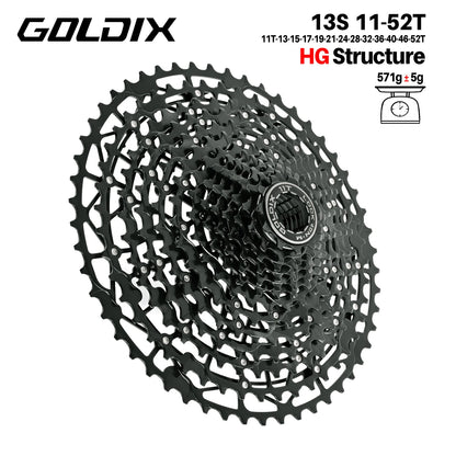 GOLDIX Mountain Bike Cassette 9 10 11 12 13 Speed HG Carbon Steel - EXPROTAS