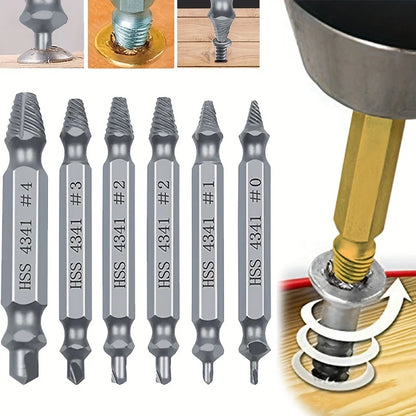 5Pcs Screw Extractor Drill Bit Set Damaged Broken Bolt Remover Easy Out