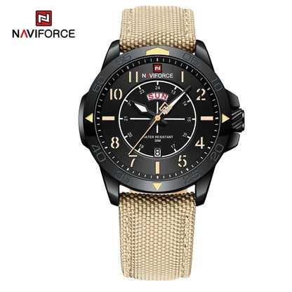 Top Brand NAVIFORCE Men's Watches Waterproof Luxury Business Casual Nylon Strap Quartz Wristwatch Luminous Relogio Masculino-EXPROTAS