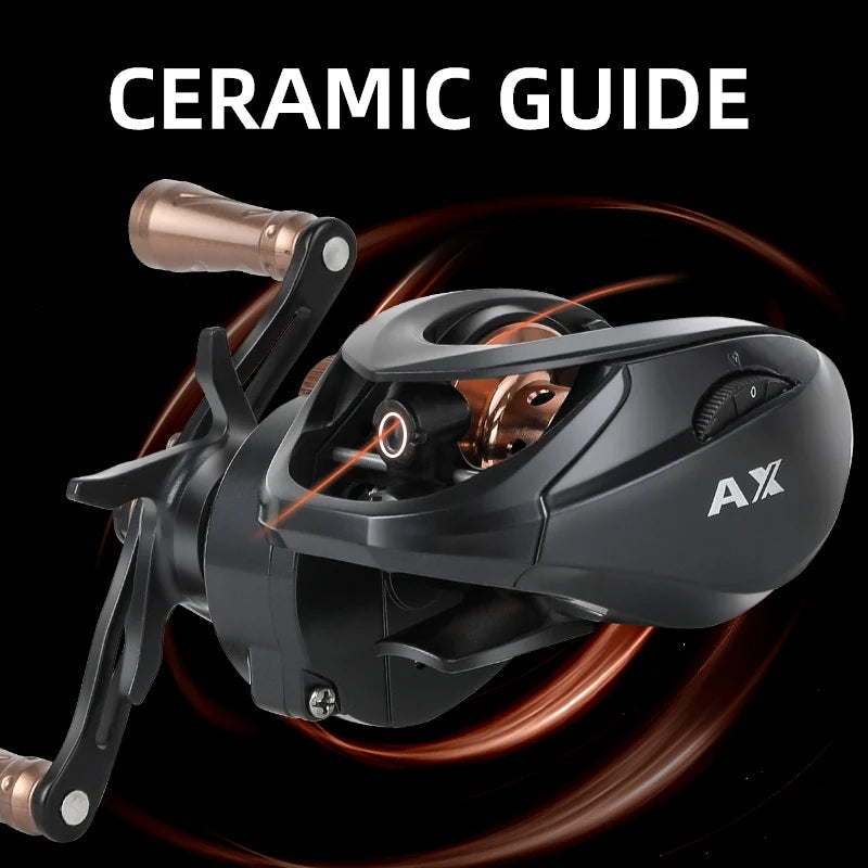 BILLINGS AX200 Ultralight Baitcasting Fishing Reel 7.2:1 Gear Ratio 6KG Drag