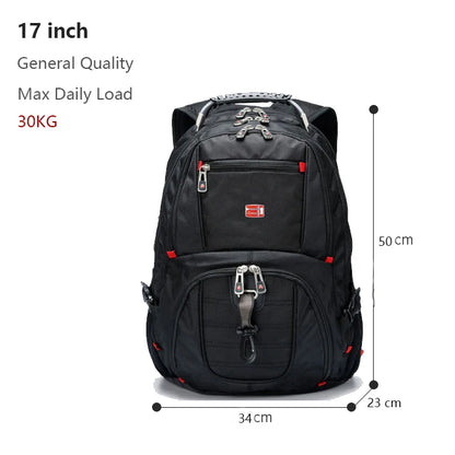 Swiss-Multifunctional bags Durable 17 Inch Laptop Backpack, Travel Bag,College Bookbag,USB Charging Port,Water Resistant-EXPROTAS