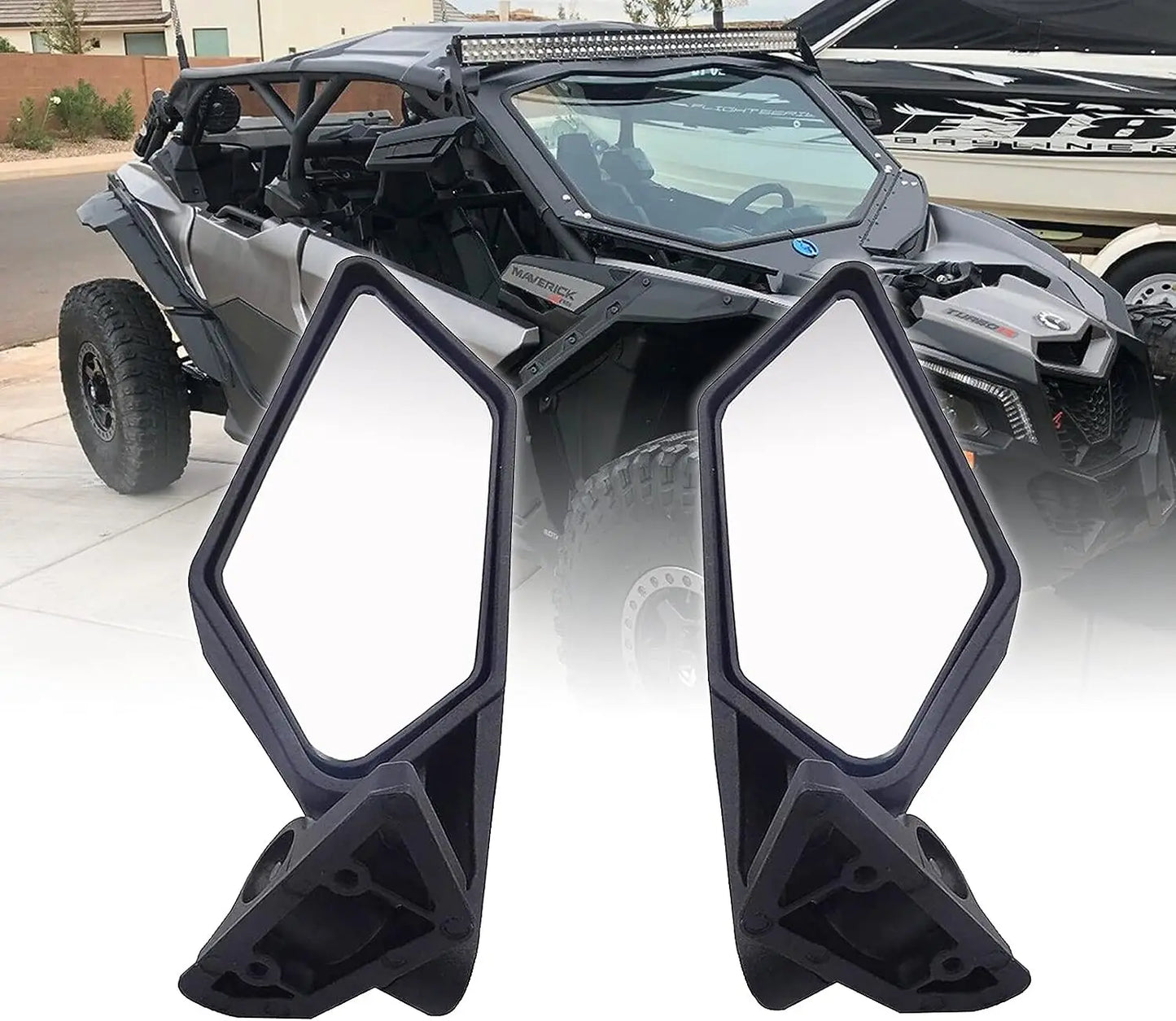 Can-Am Maverick X3 Side Rear View Racing Mirrors for XRS XDS MAX Off-Road 2017-2023