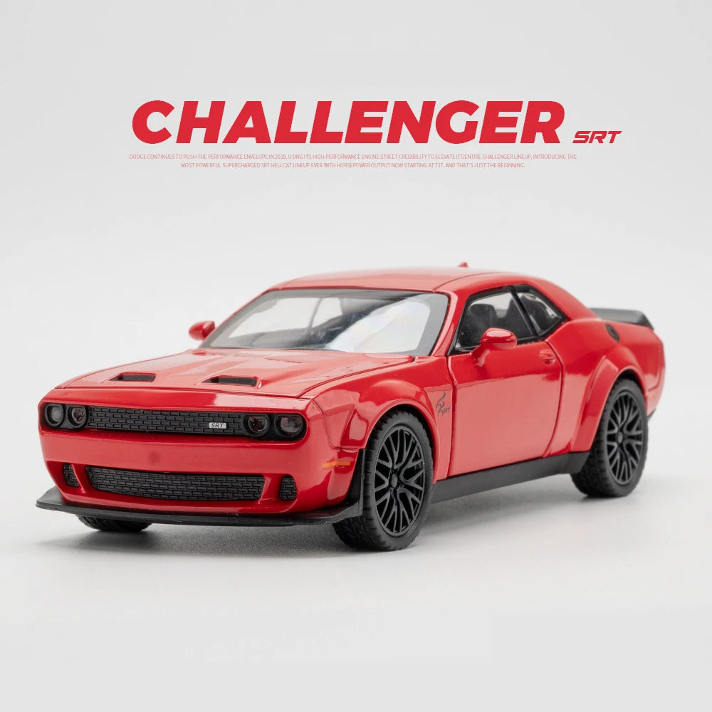 1:32 Simulation Dodge Challenger Helicat SRT Red Eye Alloy Cars Toy Diecasts Vehicles Metal Model Car Decoration Kids Gift Boy-EXPROTAS