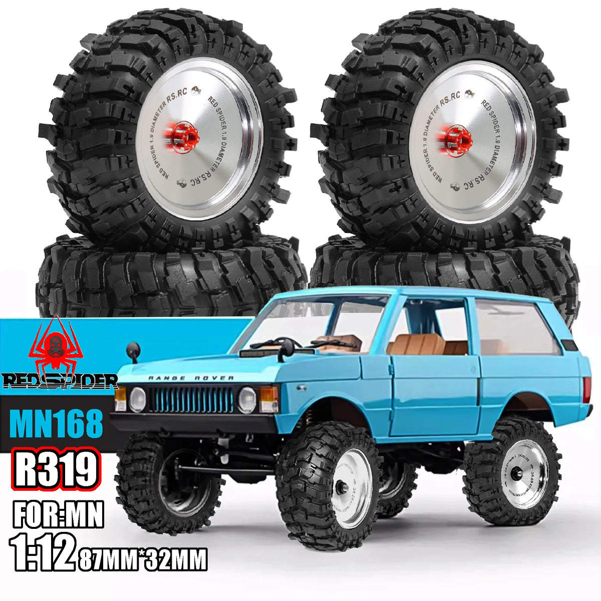 1/12 Crawler Tire 87mm 12mm RC Car Wheels and Tires for MN168 MN78 MN98