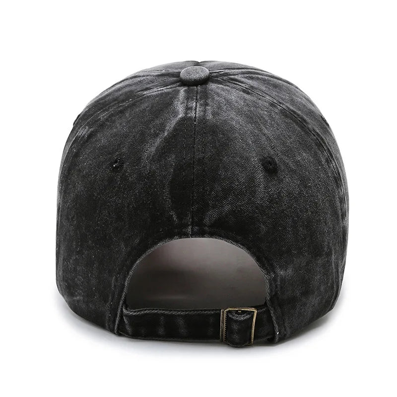 Korean Baseball Cap Unisex Letter Embroidery Adjustable Sun Hat Style