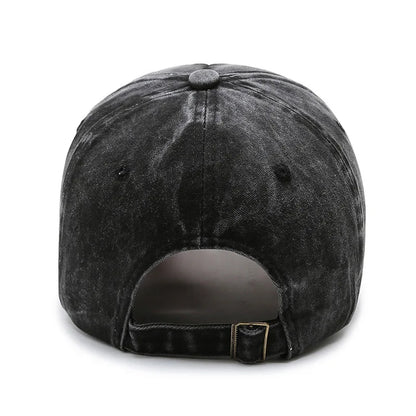 Korean Baseball Cap Unisex Letter Embroidery Adjustable Sun Hat Style